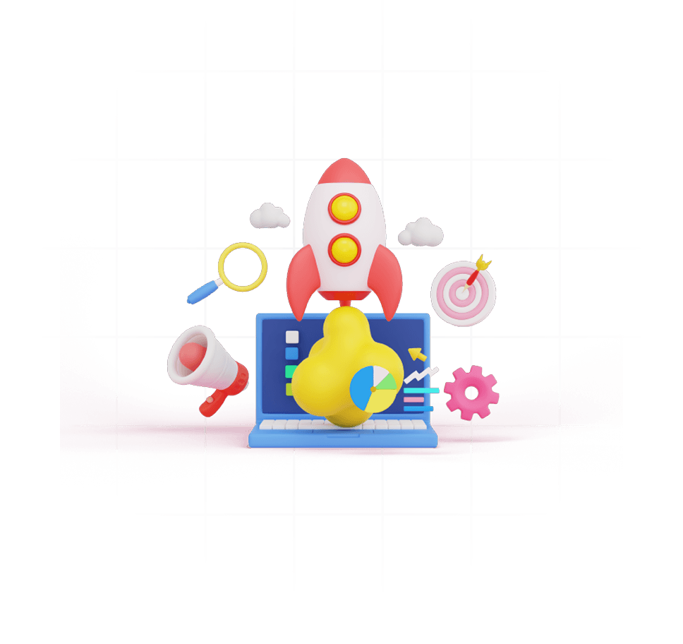 An illustration showing SEO concepts